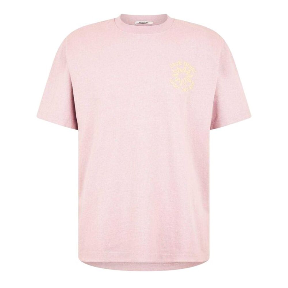 Jack Wills Mens Sun Regular T-Shirt / Cool Pink